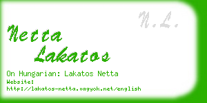 netta lakatos business card